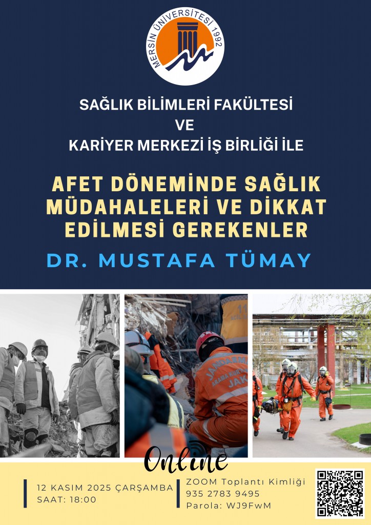 AFET DÖNEMİNDE SAĞLIK MÜDEHALELERİ VE DİKKAT EDİLMESİ GEREKENLER detayı için tıklayınız