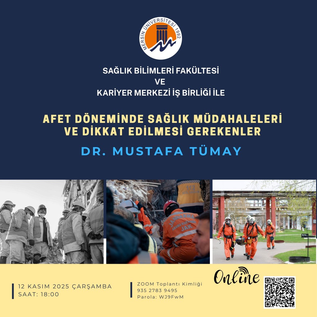 Afet Döneminde Sağlık Müdehaleleri ve Dikkat Edilmesi Gerekenler detayı için tıklayınız